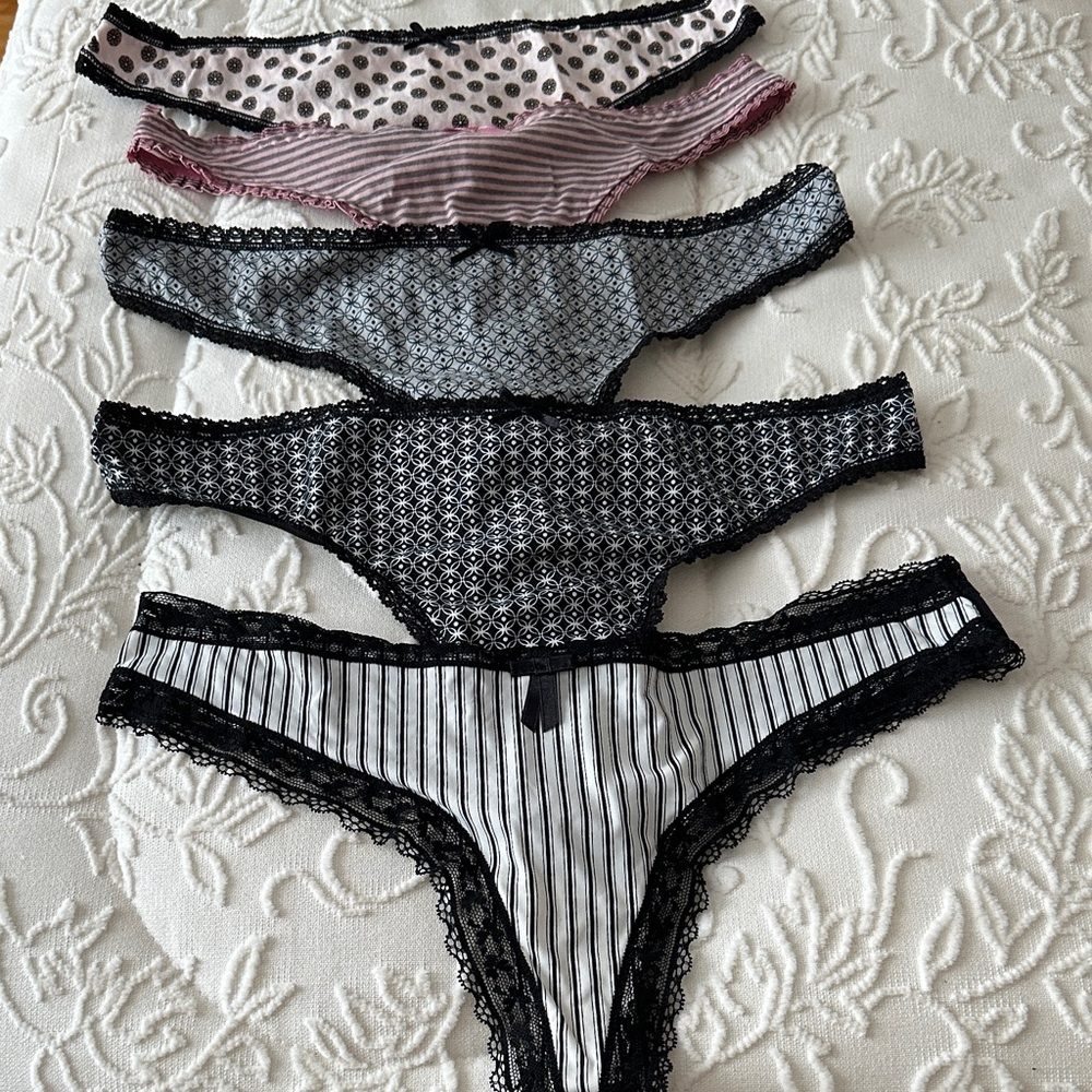 Jacob Lace Trim Panty Collection - Pink, Gray, Black